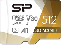 Silicon Power 512Go Micro Sd Card U3 Sdxc Microsdxc High Speed Microsd Memory Card For Steam Deck, Nintendo-Switch, Dji Pocket 3 And Drone[SDK200246]