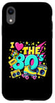 Coque pour iPhone XR Chemise « I Love The 80s » pour homme et femme, costume de fête vintage des années 80