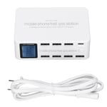 Station De Chargeur Usb Wlx¿818d 100w 8 Ports Pour T&eacute;L&eacute;Phones Iphone, Chargeur Multiport Avec &eacute;Cran Lcd, Prise Us