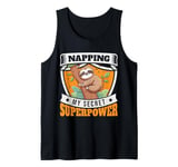 Napping Superpower Power Nap Lazy Pajama Day Sleep Sloth Tank Top