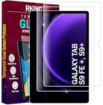 RKINC Verre Trempé [Lot de 2] pour Samsung Galaxy Tab S9 FE Plus/Tab S9 Plus/S7 FE & Samsung Tab S9 FE+/Tab S9+/S8+/S7+/S7 FE, Film Protection écran, Dureté 9H 0,33 mm HD Glass [sans Bulles d'air]