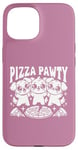 Coque pour iPhone 15 Pizza Party Pizza Pawty Three Dogs Funny Pun amoureux des chiens