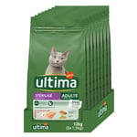 Ultima Croquettes pour Chat Stérilisé Adult avec du Saumon - Pack 8 x 1,5kg