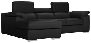 Argos Home Valencia Right Hand Corner Chaise Sofa - Black