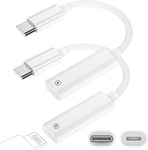 Lot de 2 Adaptateur de Câble USB C vers Lightning pour iPhone 16 15 Pro Max Plus,27W PD Charge Rapide & Transfert de Données Nylon Tressé Adaptateur pour iPad Pro 2024 2022 Air 5th 4th Mini 6 iPad 10