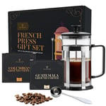 Cadeaux de café pour homme – Cafetière à piston française 600 ml avec 60 g de...