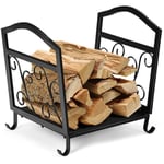 Helloshop26 - Range bûche intérieur porte-bûches métal charge 60 kg pour rangement bois intérieur porte bûche cheminée 43 x 40 x 32 cm