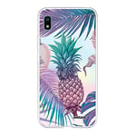 Evetane Coque Compatible avec Samsung Galaxy A10 360 intégrale Coque Avant arrière Resistant Fine Protection Solide Housse Etui Transparente Ananas Violet Motif Tendance