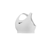 Nike DX6815-100 Swoosh High Support Sports Bra Women's White/White/Black Size LC-E