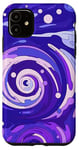 iPhone 11 Swirl Purple Color Illustration Pattern Abstract Art Case