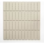 Mosaïque céramique baguettes beige clair non émaillé MOS24B-1211-R10 - MOSANI - Carrelage de Sol - Badfliese