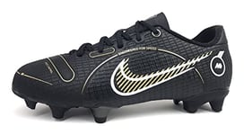 Nike Mixte enfant Jr. Mercurial Vapor 14 Academy Mg Little Big Kids Multi Ground Soccer Cleats, Black Metallic Gold Metallic Silver, 37.5 EU