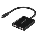 SABRENT Adaptateur USB C vers Double HDMI, séparateur HDMI, convertisseur de Moniteur Type-C vers HDMI Jusqu’à 4K 3840 * 2160/60Hz Compatible avec Windows, Mac OS, Linux (DA-UCDH)