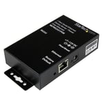 StarTech 1 Port RS232 Serial Ethernet Device Server - PoE Power Over Ethernet - Serial over IP Device Server Adapter - PoE-Powered (NETRS2321POE) -