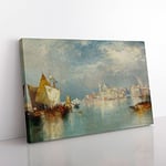 Big Box Art The Palace of Cortez by Thomas Moran Canvas Wall Art Print Ready to Hang Picture, 76 x 50 cm (30 x 20 Inch), Grey, Grey, Green