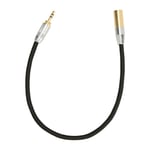 3,5 mm Hane till Mini XLR 3-pin Kabel Professionell Guldpläterad 3,5 mm till Mini XLR Adapter för Mikrofon Mixer Kamera