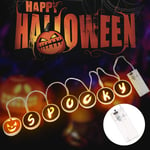 CawBing Halloween Letters Wooden String Lights, Bedroom Fairy Lights, Battery Operated Waterproof Scattered Light Halloween Hang Ornaments, Background Decorations Light for Photographic Props