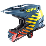 uvex Hlmt 10 Bike - Casque de Vtt Solide pour Hommes et Femmes - Quatre Tailles de Coque Disponibles - Visière Amovible - Blue Fire - 58-60 cm