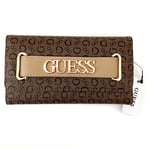 GUESS Purse | Cocoa Brown Large Womens Logo Wallet | Card Case Coin Gift