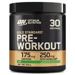 Optimum Nutrition Gold Standard Pre Workout Powder, Energy Drink with Creatine Monohydrate, Beta Alanine, Caffeine and Vitamin B Complex, Nutrition Supplement, Kiwi Flavour, 30 Servings, 330 g