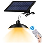 Merkmak - Lampe led Solaire suspendue avec telecommande, impermeable conforme a la norme IP65, eclairage d'exterieur et d'interieur, ideal pour un