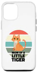 Coque pour iPhone 12/12 Pro Chat orange tigre rayures animal maman petit félin