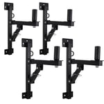 4x High Quality Sturdy Tilt Adjustable 35mm Top Hat Wall Mount Speaker Brackets