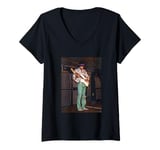 Womens Jimi Hendrix At Woburn Festival 1968 By Everard Smith V-Neck T-Shirt