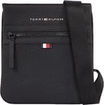 Tommy Hilfiger Men Essential PU Mini Crossover Shoulder Bag Small, Black (Black), One Size