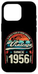 Coque pour iPhone 16 Pro Vintage 69e anniversaire 69 ans amateurs de pêche nés 1956