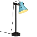 vidaXL Skrivbordslampa 25 W nött blå 15x15x55 cm E27 371853