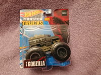 HOT WHEELS MONSTER TRUCKS 1/64 SCALE 2023 GODZILLA NEW ON CARD slight crease