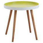 Aubry Gaspard - Table d'appoint ronde en bois et mdf laqué vert anis