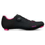 Fizik Tempo Overcurve R5, Chaussures de Cycliste Unisexe Adulte, Noir/Rose Fluo, 44 ½