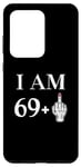 Coque pour Galaxy S20 Ultra I Am 69 Plus 1 Doigt d'honneur Femme 70e anniversaire