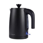 Salter EK5632MBLK Kuro Electric 1.7L Kettle - 3000W Rapid Boil, Anti-Limescale Filter, Auto Shut-Off, Boil-Dry Sensor, 360° Swivel Base, Easy View Water Window, Matte Black Finish, Strix Controller