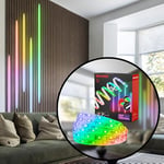 BRILONER - Pimp your Panel LED Strip extension set, RGB couleurs de lumière, télécommande, LED strip, LED bar, room decoration, LED band, accessories panneau acoustique, bande lumineuse, 2,6m, blanc