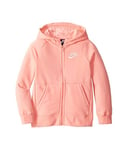 Nike G NSW PE Full Zip Sweat-Shirt Fille, Bleached Coral/White, FR : M (Taille Fabricant : M)