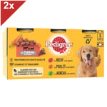 PEDIGREE 12 Boîtes en terrine 3 variétés pâtée pour chien 400g (2x6)