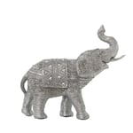 Alexandra House Living Figurine décorative argentée en Plastique éléphant 15 x 32 x 30 cm