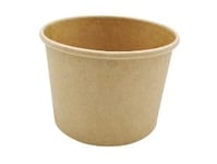 Pappersmugg Soup-To-Go 35 Cl 12 Oz Ø96x70 Mm Plast På Insidan Brun,20 Ps X 25 St/Krt