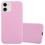 cadorabo Coque pour Apple iPhone 12 Mini (5,4") en Candy Rose Vif - Housse Protection Souple en Silicone TPU avec Anti-Choc et Anti-Rayures - Ultra Slim Fin Gel Case Cover Bumper