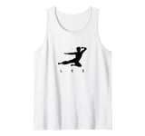 Bruce Lee Flying Kick Silhouette Logo Tank Top