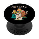 Cat Quest RPG Hero Cats Jeu vidéo RPG Gamer Funny Cat PopSockets PopGrip Adhésif