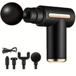 Massagepistol/Muskelpistol/Massagepistol - Trådlös - Hem/Kontorsanvändning Vibration Avslappnande Muskel Smart Nackmassager - Mini Black