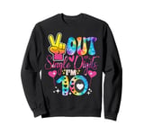 Peace Out Single Digits Tie Dye 10 Year Old Girl Birthday Sweatshirt