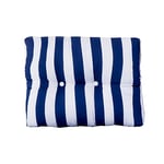 Patio Termi Coussin matelassé 60 x 42 x 12 cm pour Dossier, Banc, canapé, Meubles en palettes, Meubles de Jardin, Coussin de Dossier, matelassé, extérieur, intérieur, Rayures Bleu foncé/Blanc