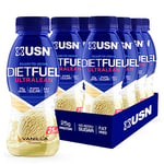 USN Diet Fuel Ultralean Pre-mixed & Ready to Drink Meal Replacement Shake Bottles: 8 x 310ml Vanilla