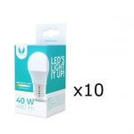 LED-Lampa E27, G45, 6W, 4500K 10-pack, Vit neutral