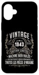 Coque pour iPhone 16 Plus Anniversaire 82 Ans - Vintage Millésime 1943